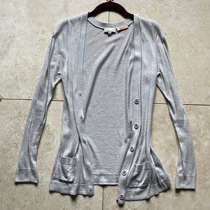 Gray The Limited Button Up Sweater Pockets Size S Small